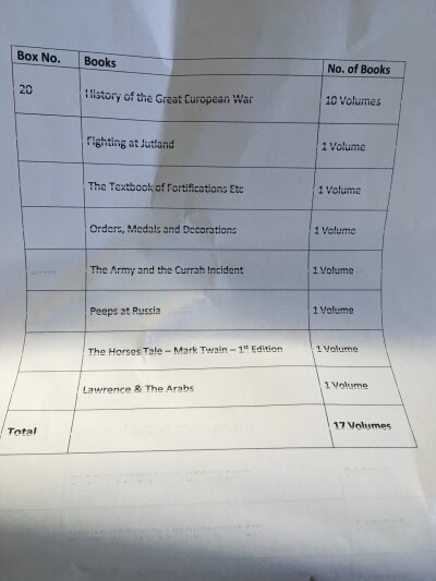A box containing a collection of 17 various books as per list-  including Lawrence and The Arabs- NO RESERVE