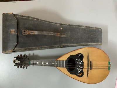 A cased vintage mandolin, Romito Carbone, Napoli.- NO RESERVE