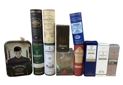 A Good selection of boxed whisky miniatures.