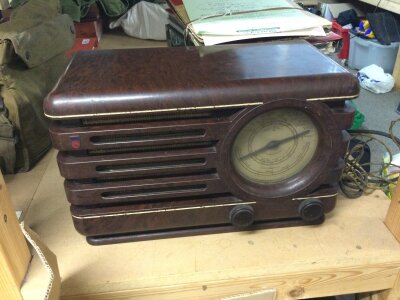 A vintage Bakelite radio