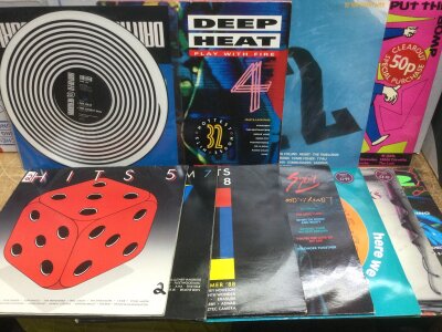 A small collection of dance and pop 12" singles and compilation LPs.