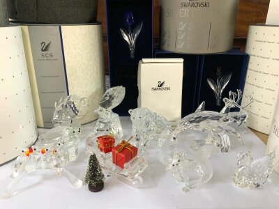 A Good collection of Swarovski figurines, all boxed and in good condition.