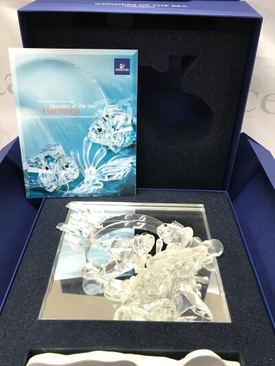 Boxed Swarovski figure group, Wonders of the Sea Harmony. No obvious damage or restoration