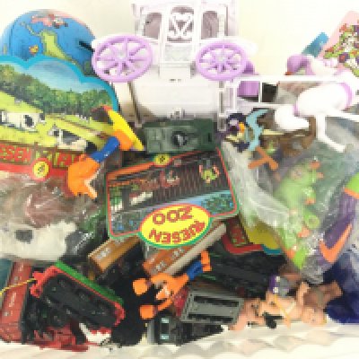 A Box Containing a Collection of Thomas the Tank Engine Toys. Plastic Figures, Diecast Etc. No Reserve.