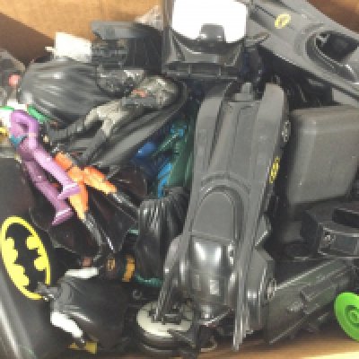 A Box Containing a Collection of Loose Batman Figures. No Reserve.