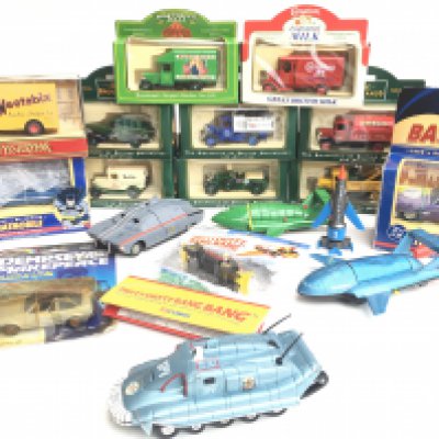 A Collection of Boxed And Playworn Diecast including Batman. Thunderbirds etc. No Reserve.