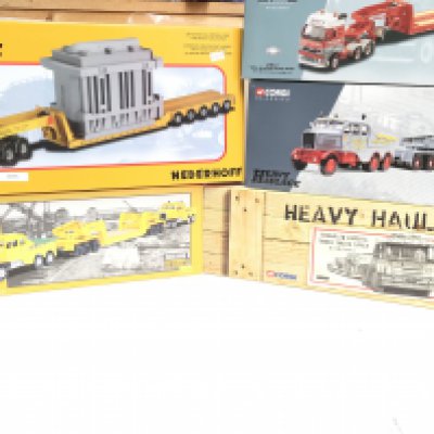 A Collection of 5 boxed Corgi Heavy Haulage Vehicles.