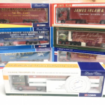 A Collection of Corgi Curtain-side Transpoters.