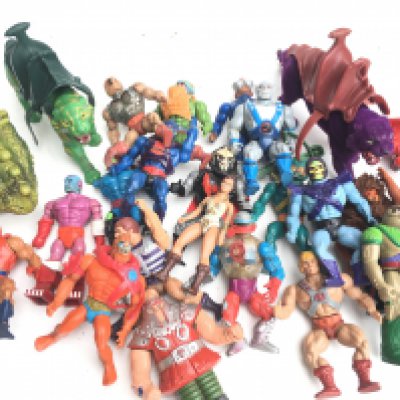 A Collection of Playworn Masters Of The Universe Figures.