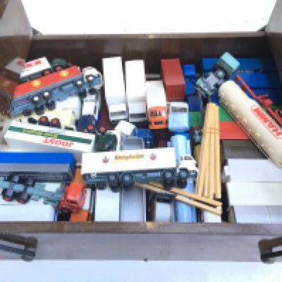 2 Boxes containing plastic and Diecast vehicles. No Reserve.