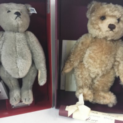 WITHDRAWN - 2 Boxed Steiff Bears. Including a Hamleys Bertie Bear With Signed Certificate By Teed Roosevelt.(2).