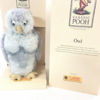 WITHDRAWN - A Boxed Steiff Classic Pooh Owl.