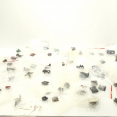 A collection in excess of 45 bagged accessories mostly metal Warhammer unpainted.