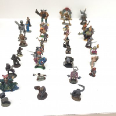 A collection of 39 lead miniature figures in numerous forms all painted.