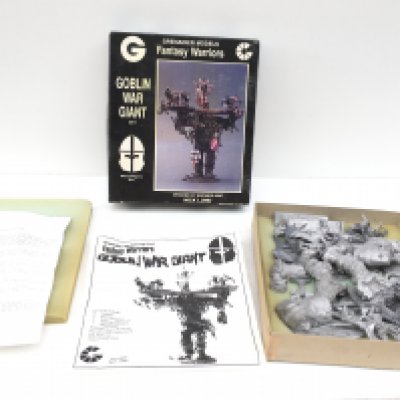 A boxed and unassembled Warhammer Fantasy Warriors by Grenadier Models. This is a metal Goblin War Giant. It is unpainted
