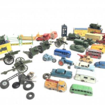 A Collection of Playworn Diecast. Including Lone Star. Crescent Toys. MATCHBOX. 2 Boxed Matchbox Vehicles #64 and 12 and a Empty Box for 24. No Reserve.