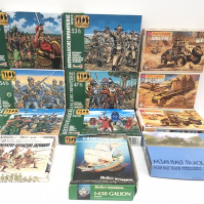 A group of 12 unstarted boxed models by Revell..Matchbox and others. Themes are mostly military