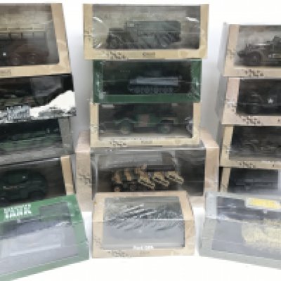 A Box Containing A Collection Of Boxed Atlas Tanks Etc.