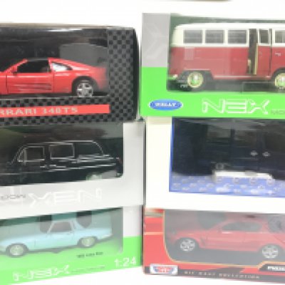 6 boxed Diecast Vehicles. All 1:24 Scale. Including Nex models. (1 A/F). And a Collection of Loose Mainly Burago.