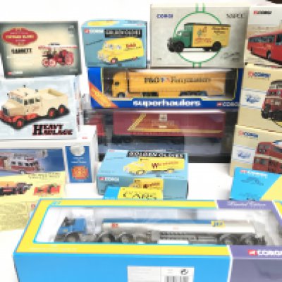 A Box Containing Corgi Classics Including Heavy Haulage. Buses etc. No Reserve.