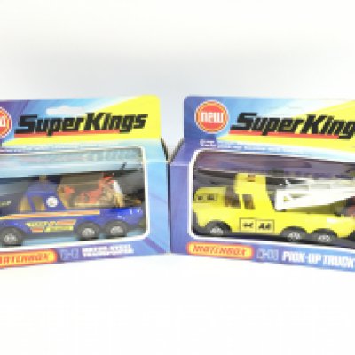 A Boxed Matchbox Motor-Cycle Transporter K-6 and a Pick-Up Truck K-11. NO RESERVE