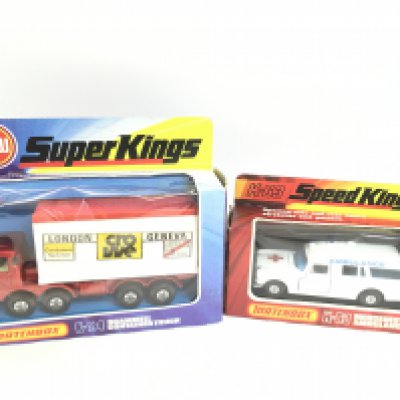 A Boxed Matchbox Scammell Container Truck K-24 and a Mercedes Ambulance K-63. NO RESERVE