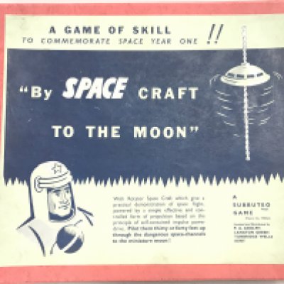 A Rare Boxed Subbuteo By Space Craft To The Moon Game. 1950s with Instruction Leaflet. (This is third appearance from original owner)