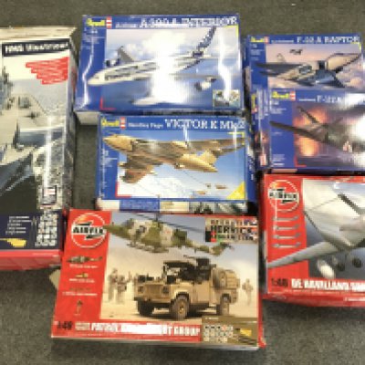 A Collection Of Various Model Kits Most Have Ben Started.