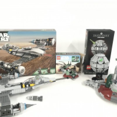 A Collection of Star Wars Lego (3 Boxed) including N-1 Starfighter (Pats Misding) slave 1 And a Death Star 2.