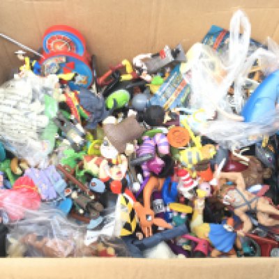 A large collection of toy figures mainly Disney related but also others.