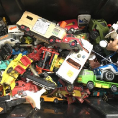 A Box Containing Playworn Diecast.