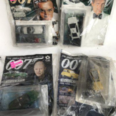 4 X James Bond Car Collection Magazines with Cars.NO RESERVE