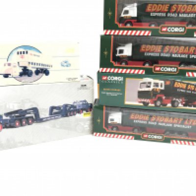 A Collection of Boxed Corgi Eddie Stobart Lorrys and 2 Corgi Classics. NO RESERVE