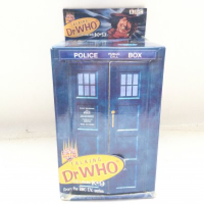A Boxed Product Enterprises Doctor Who. Talking 4Th Doctor With K-9 box is worn. NO RESERVE