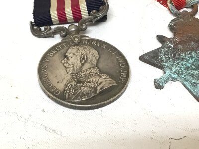 A Group of I world war medals including a Bravery in the field Medal awarded to 35498 Pte HJS Gibbs RAMC Medical Corp. (4)