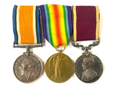 WW1 Medal group, awarded to 24533 GNR.P.FINNIGAN.R.A, 1914-18 war medal, Great War Medal, George V Long Service and good conduct award,