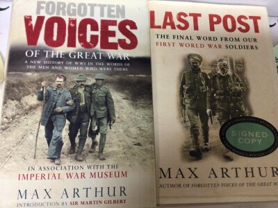 A collection of modern Military themed books including The Last Post signed by the author Max Arthur The soldiers who came back Forgotten Voices  and many others