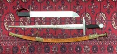 3 vintage replica swords