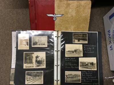 Two WWII photograph albums depicting German Naval and Army History, including images from a German soldier during French and Russian