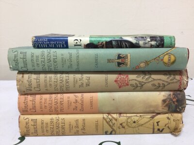 Winston S Churchill volumes of a history of the English speaking peoples. No reserve