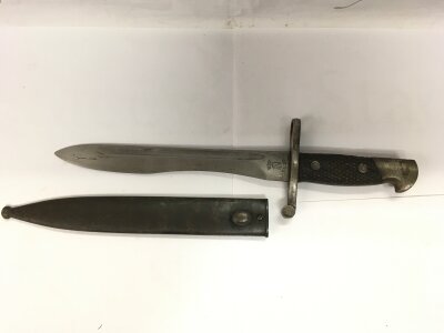 A Spanish Toledo bayonet and sheath.