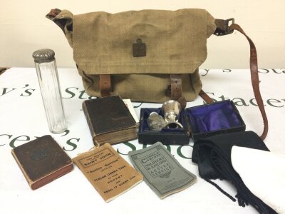 A WW1 Chaplins bag and kit