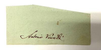 Antonio Vivaldi, 1678 - 1741, Italian composer, autograph on paper.