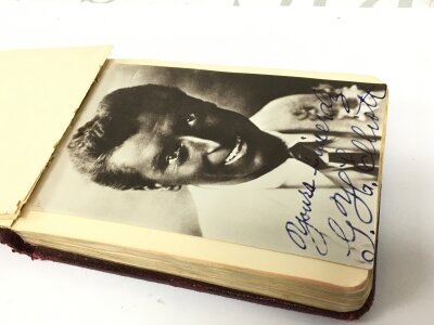 A 1940s-1960s autograph album including Billy Bennett, Arthur Askey, Frances Dee, Tommy Handley etc