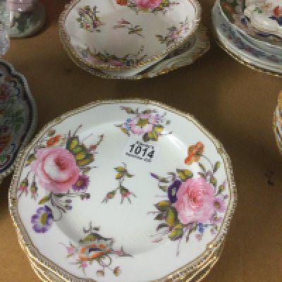 A collection of early Crown Derby dishes. Shipping category D.