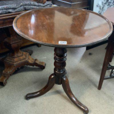 A mahogany tripod side table with tilt top. 72cm x 61cm- NO RESERVE