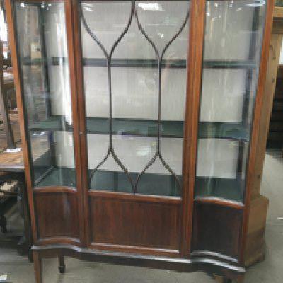 An Edwardian display cabinet 114cm wide 182cm tall