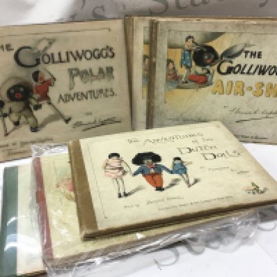 A collection of vintage Florence Upton books including The Adventure of the Dutch Dolls, Polar Adventures, Air-Ship. Postage category C