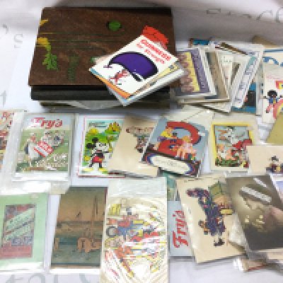 A collection of , late 19th ,early 20th century and vintage postcards , the rosebud 1902 annual , German WW2 third Reich post cards. Postage category B