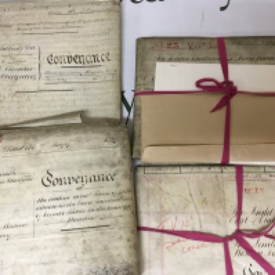 A collection of 19th century and early 20th century deeds and documents. Possibly relating to the purchase of land by Railway companies one dated 1898 and stamped GWR deeds dept another dated 1865? With reference to Dover Railway.- NO RESERVE